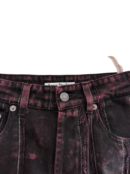 Overdyed Strip Patchwork Denim