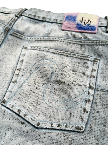 Press Sample Flock Baggy Denim