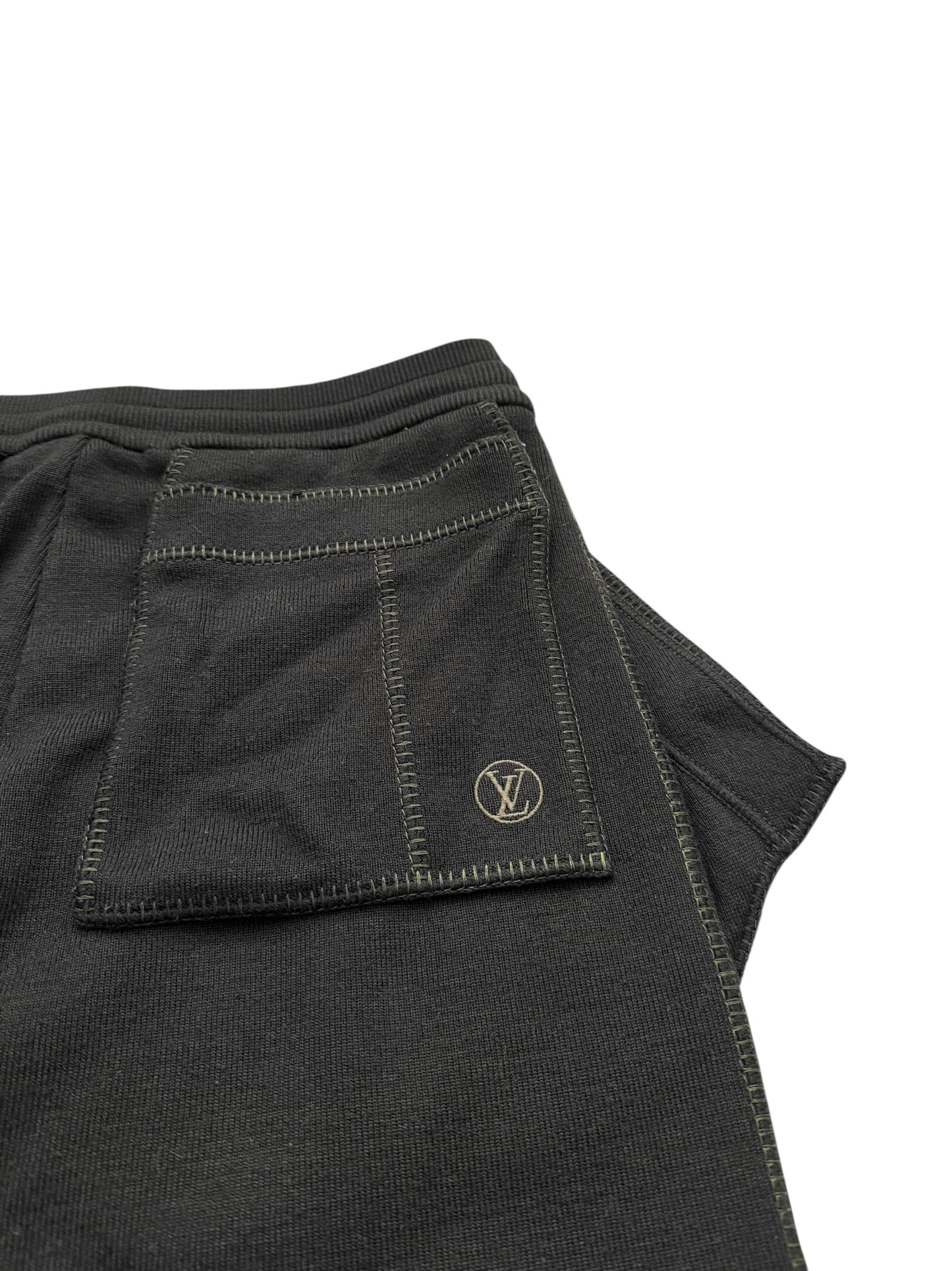 Reverse Pocket Contrast Knit Pants