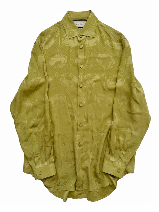 Poppies Silk Jacquard Shirt