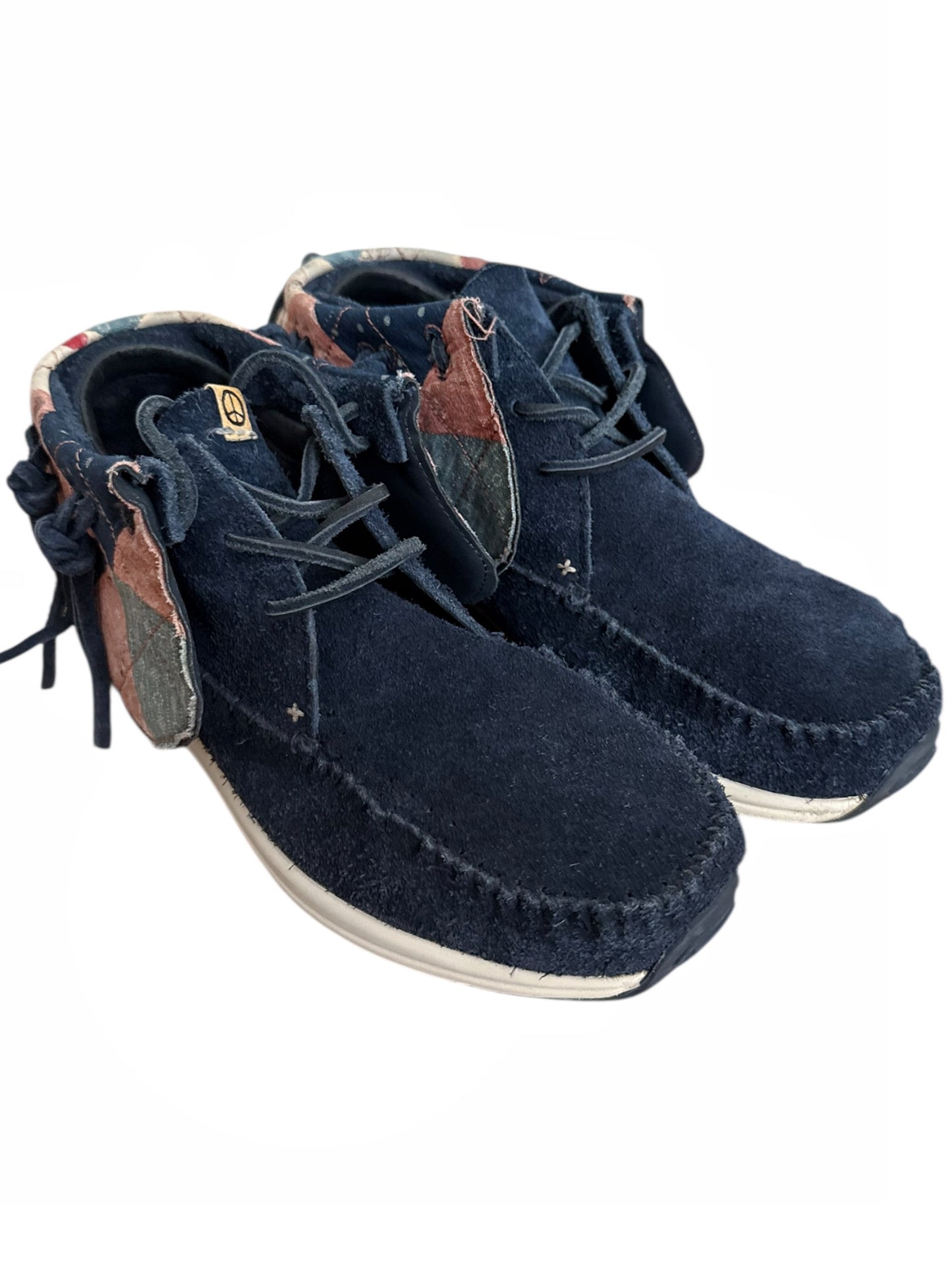 FBT Blue Geo Suede Boro Patchwork