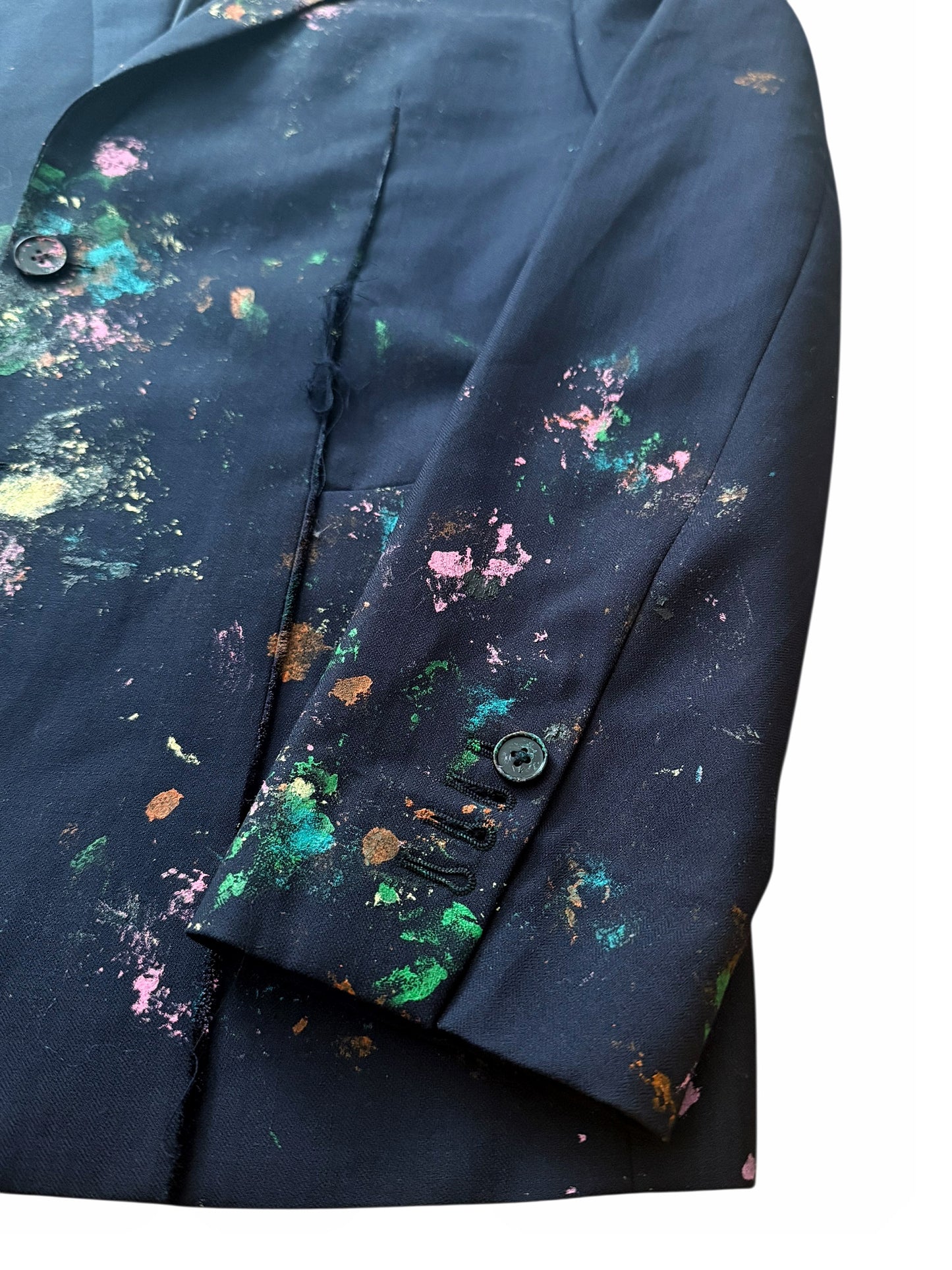 Painted Deconstructed Blazer Jacket