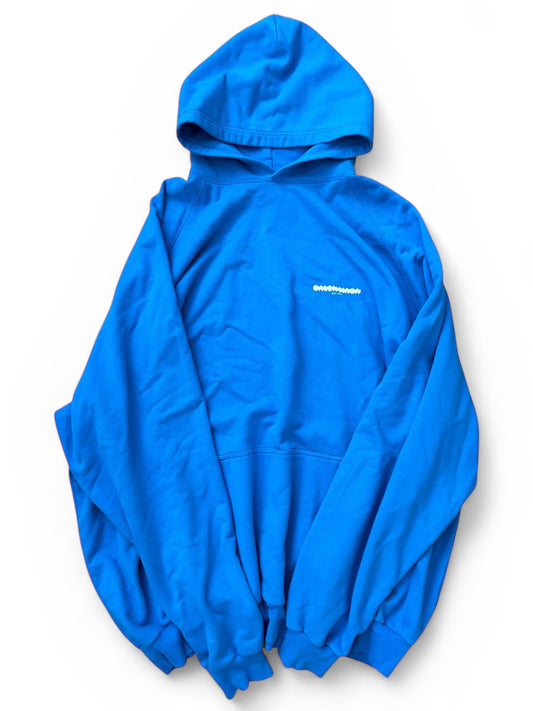 Blue Cross Out Hoodie