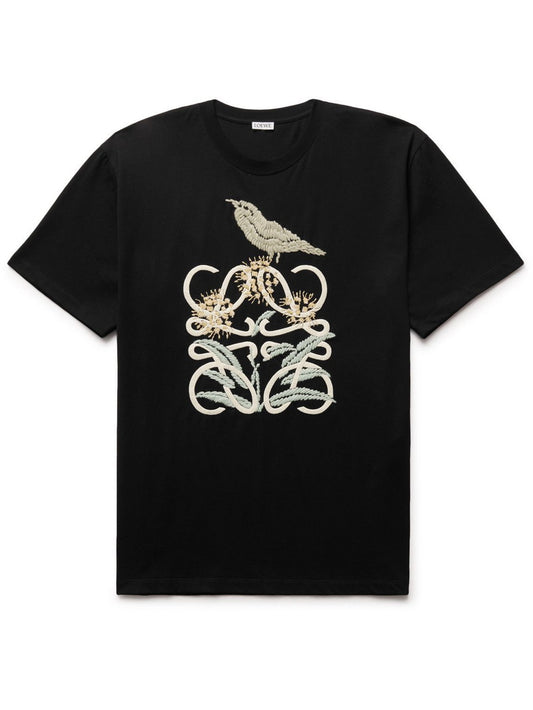 Herbarium Anagram Embroidered Bird Logo