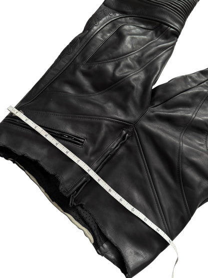 2024 Raw Waist Biker Moto Leather Pants