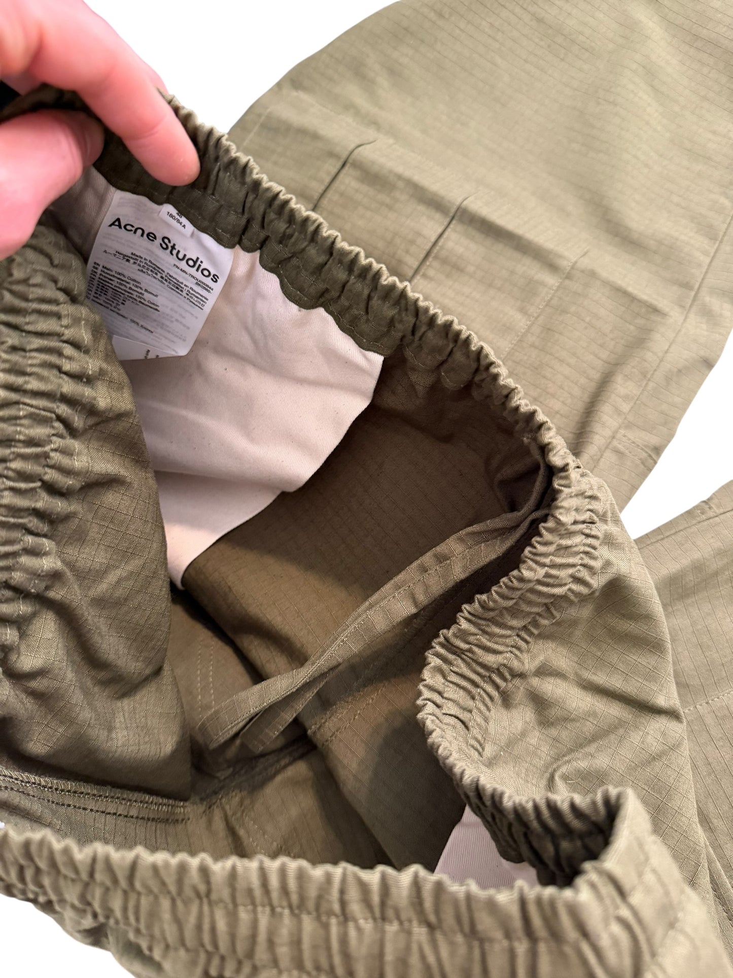 Green Baggy Ripstop Sandwich Bag Cargo Pants