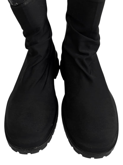Black Marathon Draped Boot