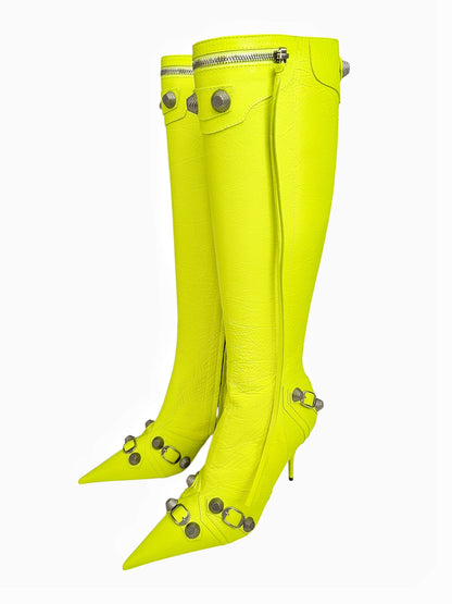 Fluo Yellow Cagole Boot Heel Arena H90