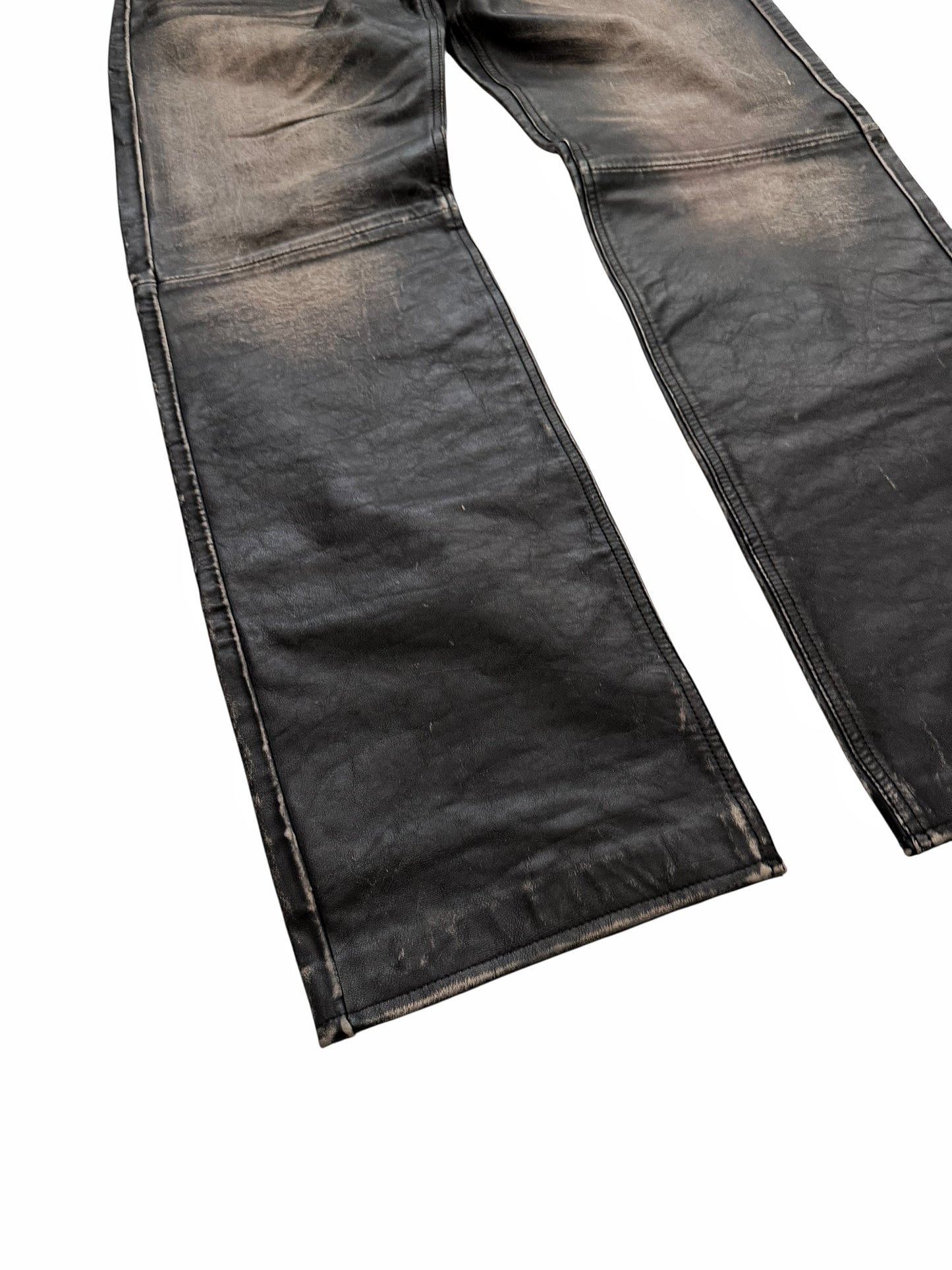 5 Pocket Rub Off Leather “Denim” Pants