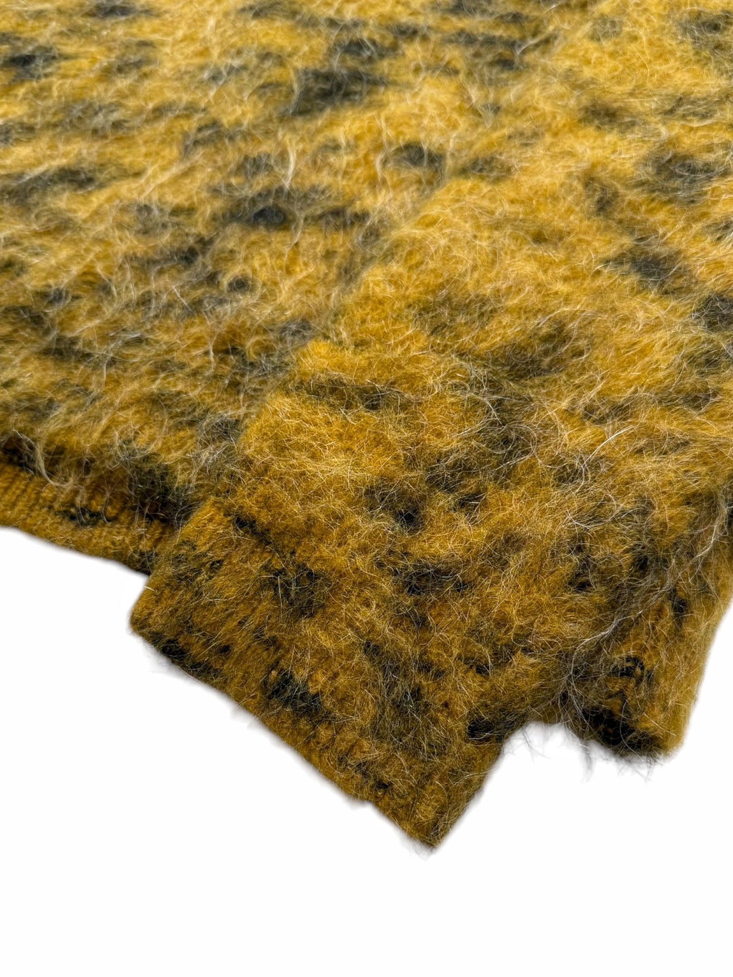 Leopard Jacquard Mohair Fuzzy Sweater