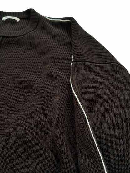 2022 Pima Ribbed Brown Crewneck