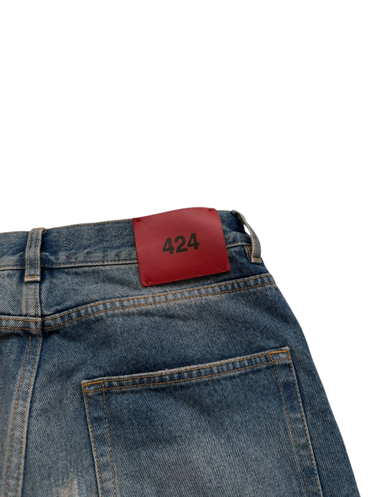 Distressed Thrashed Denim Jeans