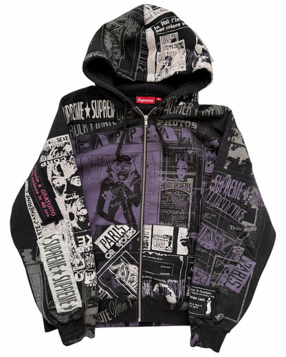 Collage Patchwork Zip Hoodie