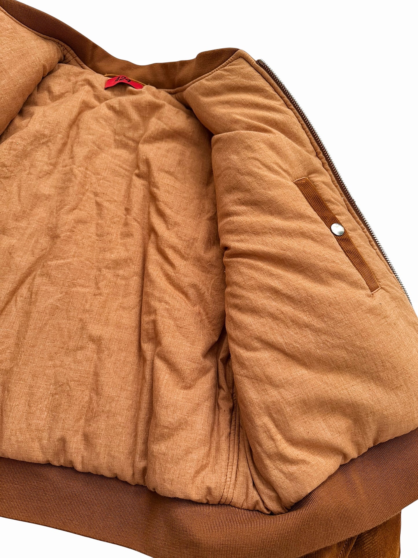 Trompe Leoil Leather “Corduroy” Bomber Jacket