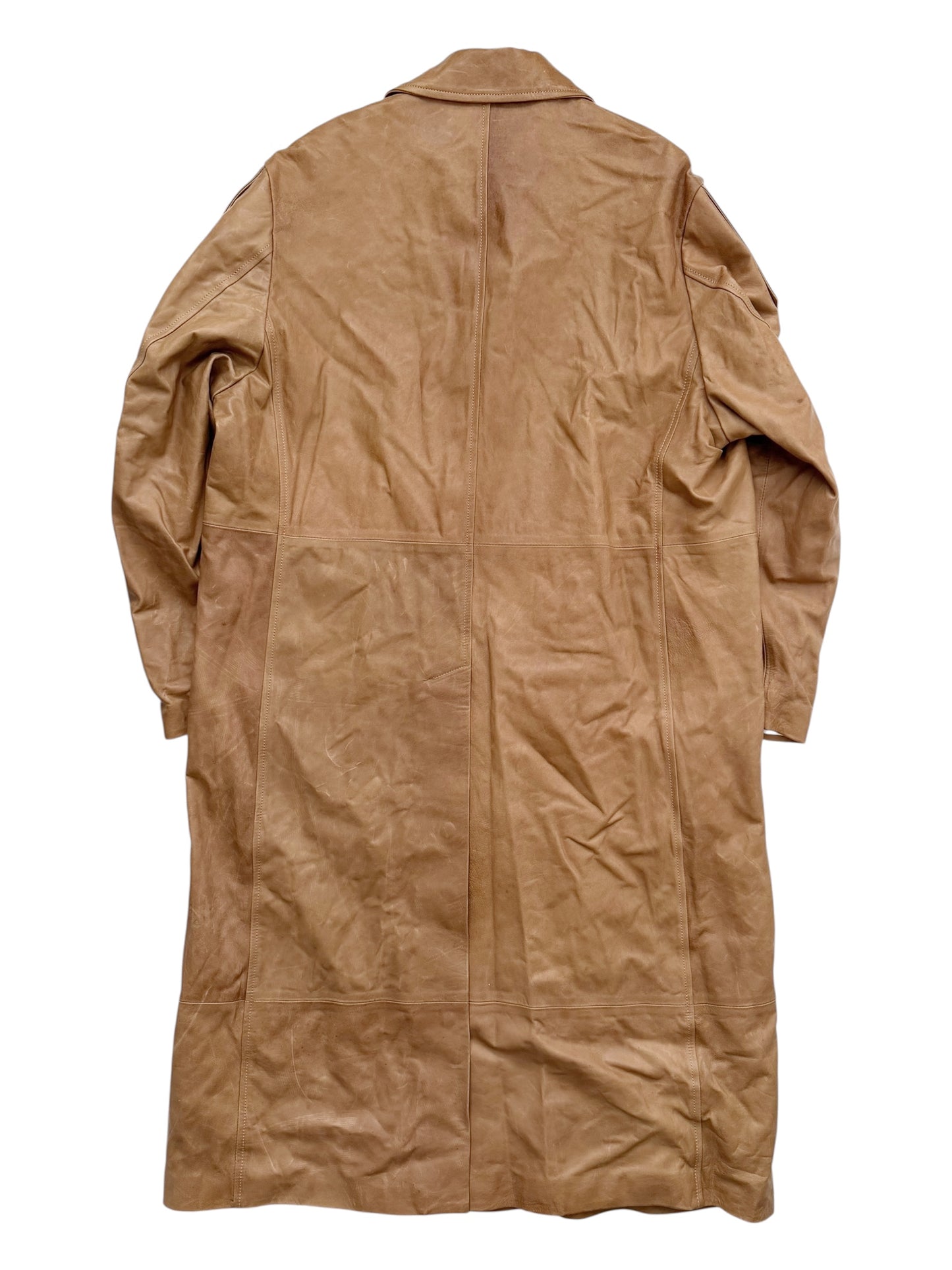 FW25 Natural Leather Trench Coat