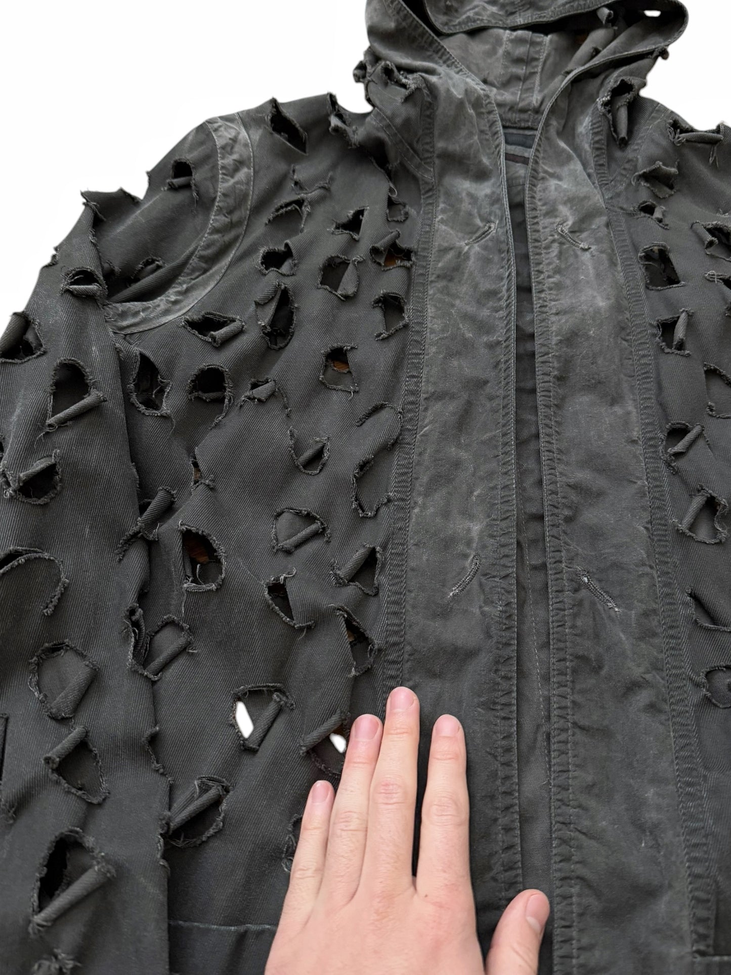 Blade Cut Layer Hooded Jacket