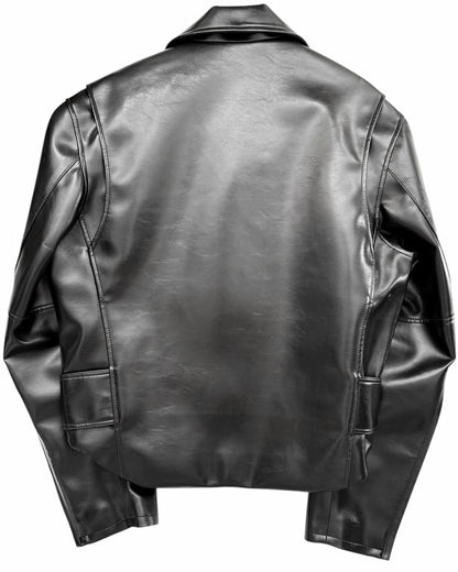 Vegan Leather Punk Moto Jacket