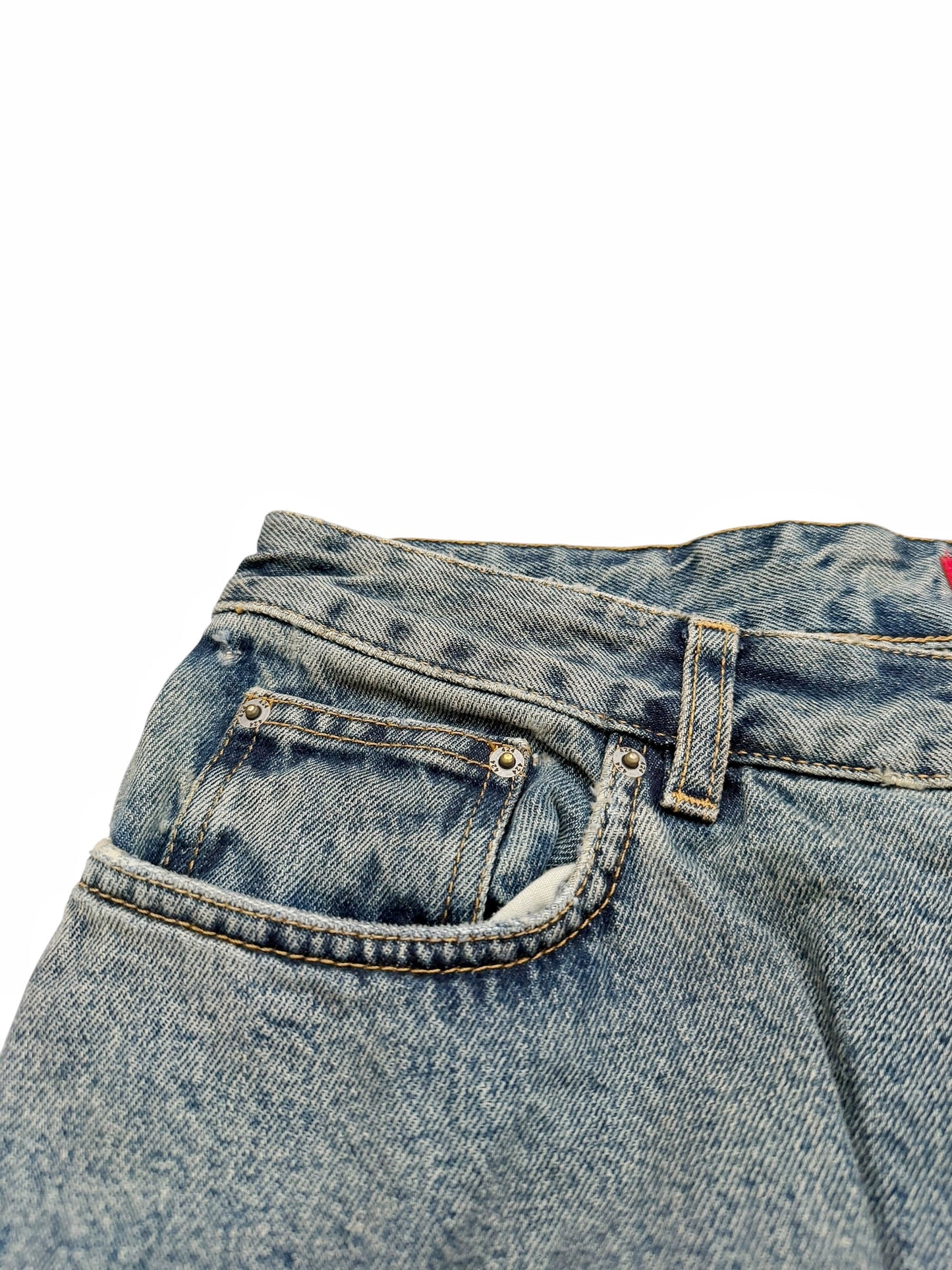 Distressed Big Daddy Baggy Denim Jeans