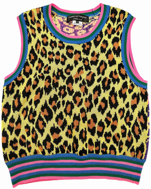 SS2018 Leopard Psychedelic Knit Tank Top