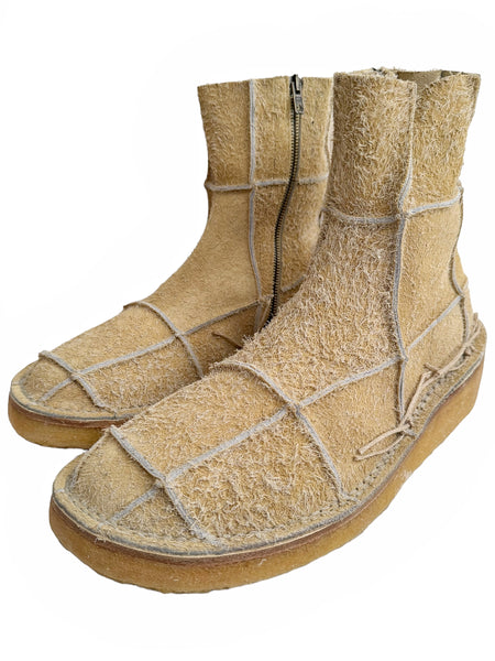 Patchwork Suede Crepe Boot