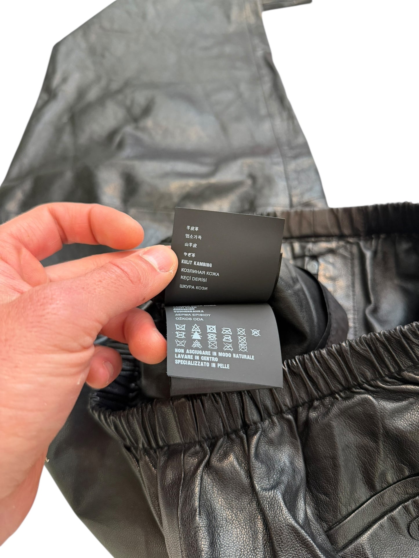 2022 Goat Leather Baggy Pants