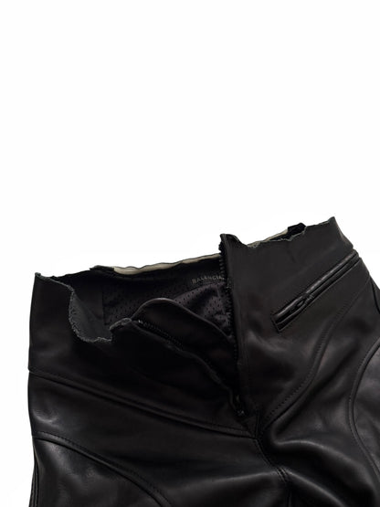 2024 Raw Waist Biker Moto Leather Pants