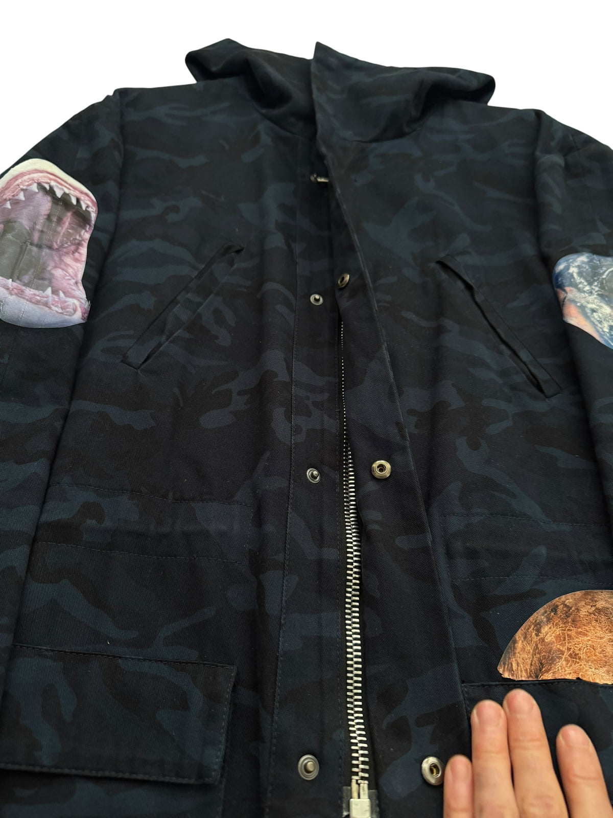 Sterling Ruby Camo Shark Fathers Parka