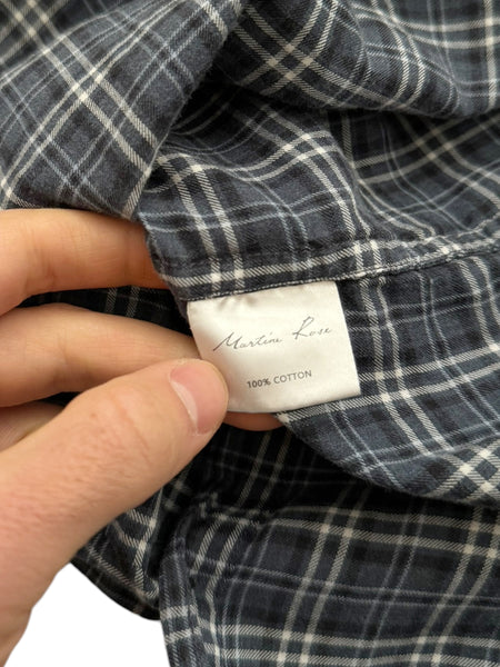 Asymmetric Sized Plaid Flannel Shirt