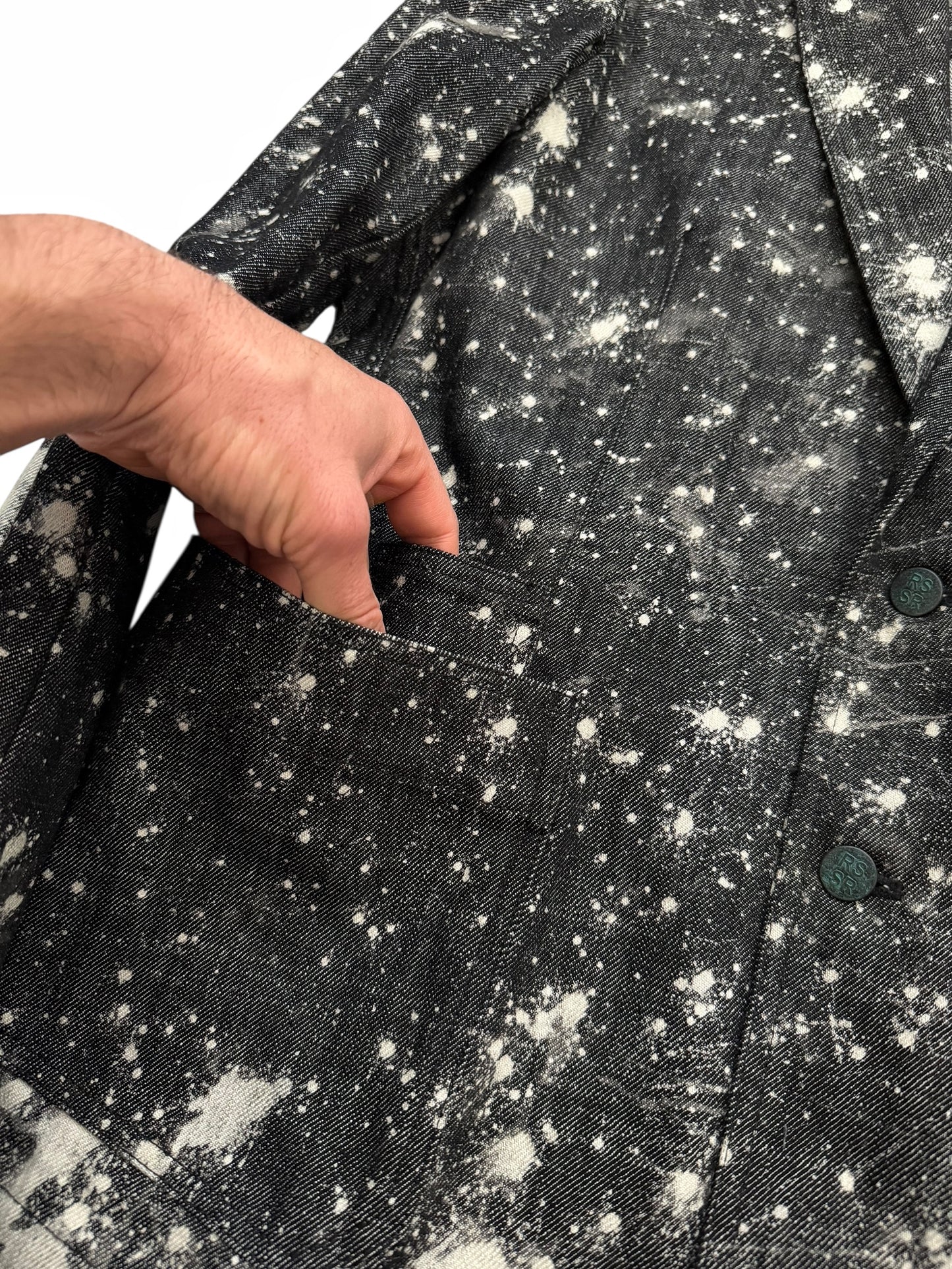 x Sterling Ruby Bleach Denim Blazer