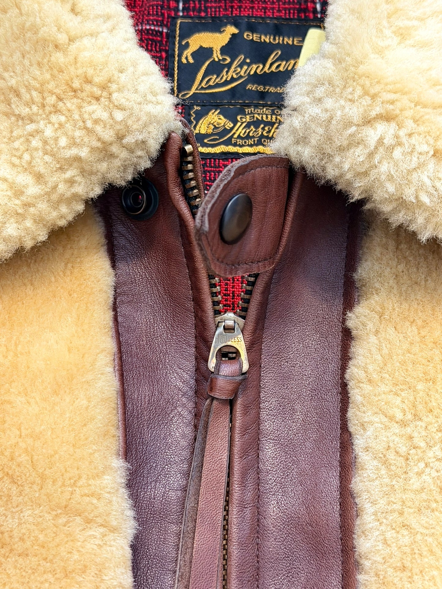Laskinlamb Horsehide Grizzly Sherpa Re-Edition Jacket 1930’s