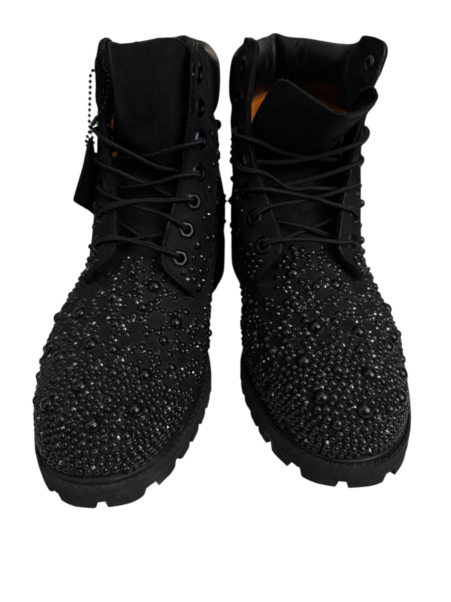 Pearlized Pearl Crystal Timberland Boots