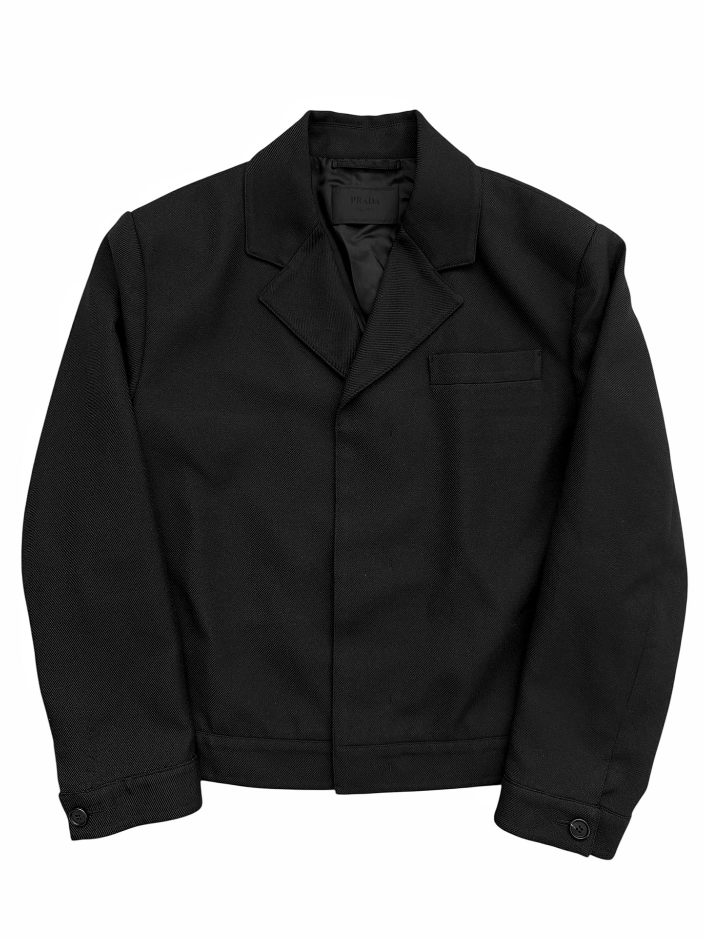 2018 Cropped Gabardine Coat Jacket