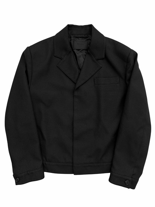 2018 Cropped Gabardine Coat Jacket