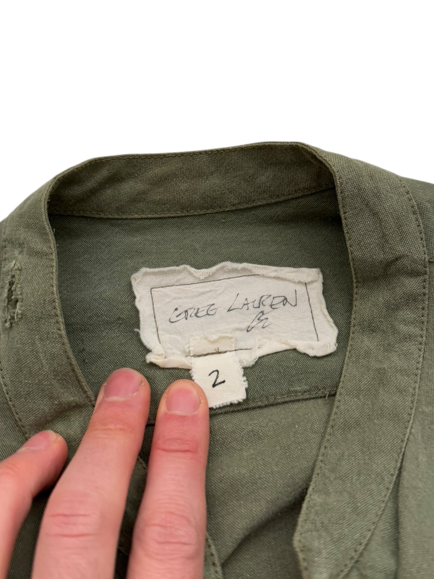 2018 Reconstructed Army Tent Shirt Jacket