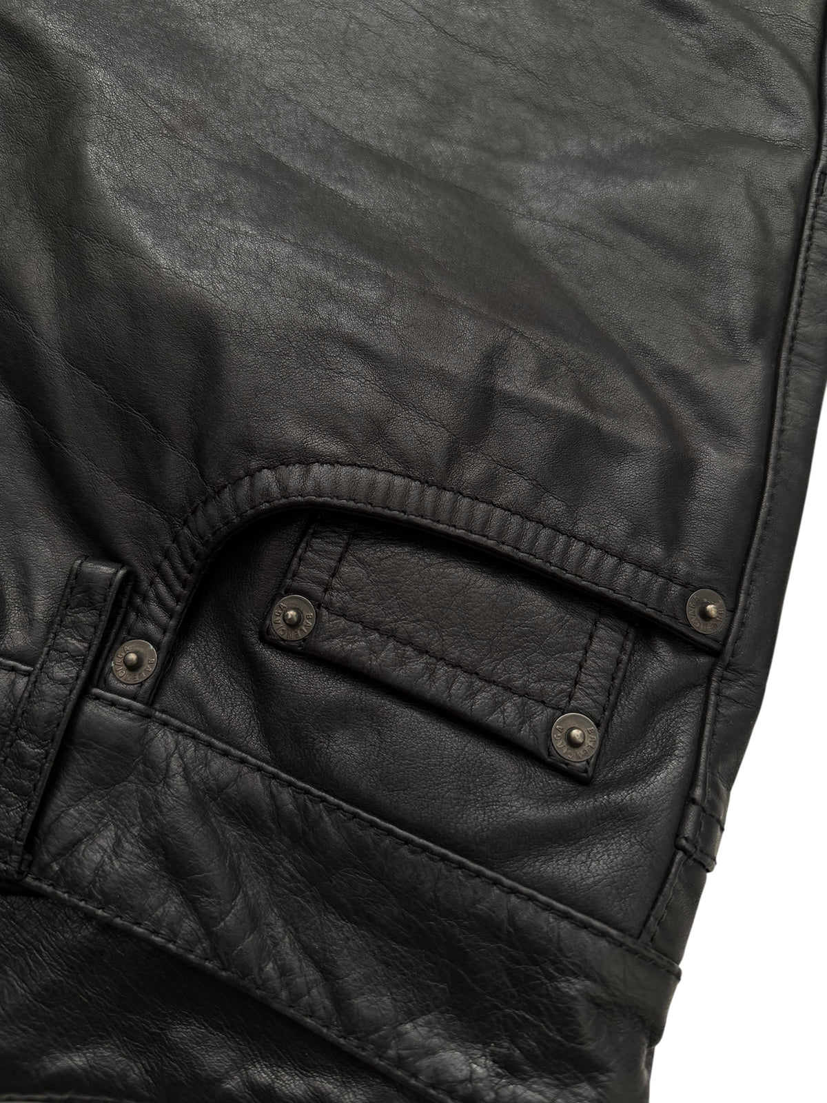 Leather Straight 5-Pocket Pant