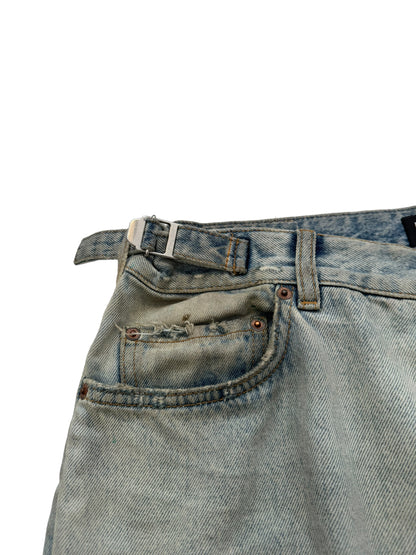 Stain Washed Baggy Skate Denim