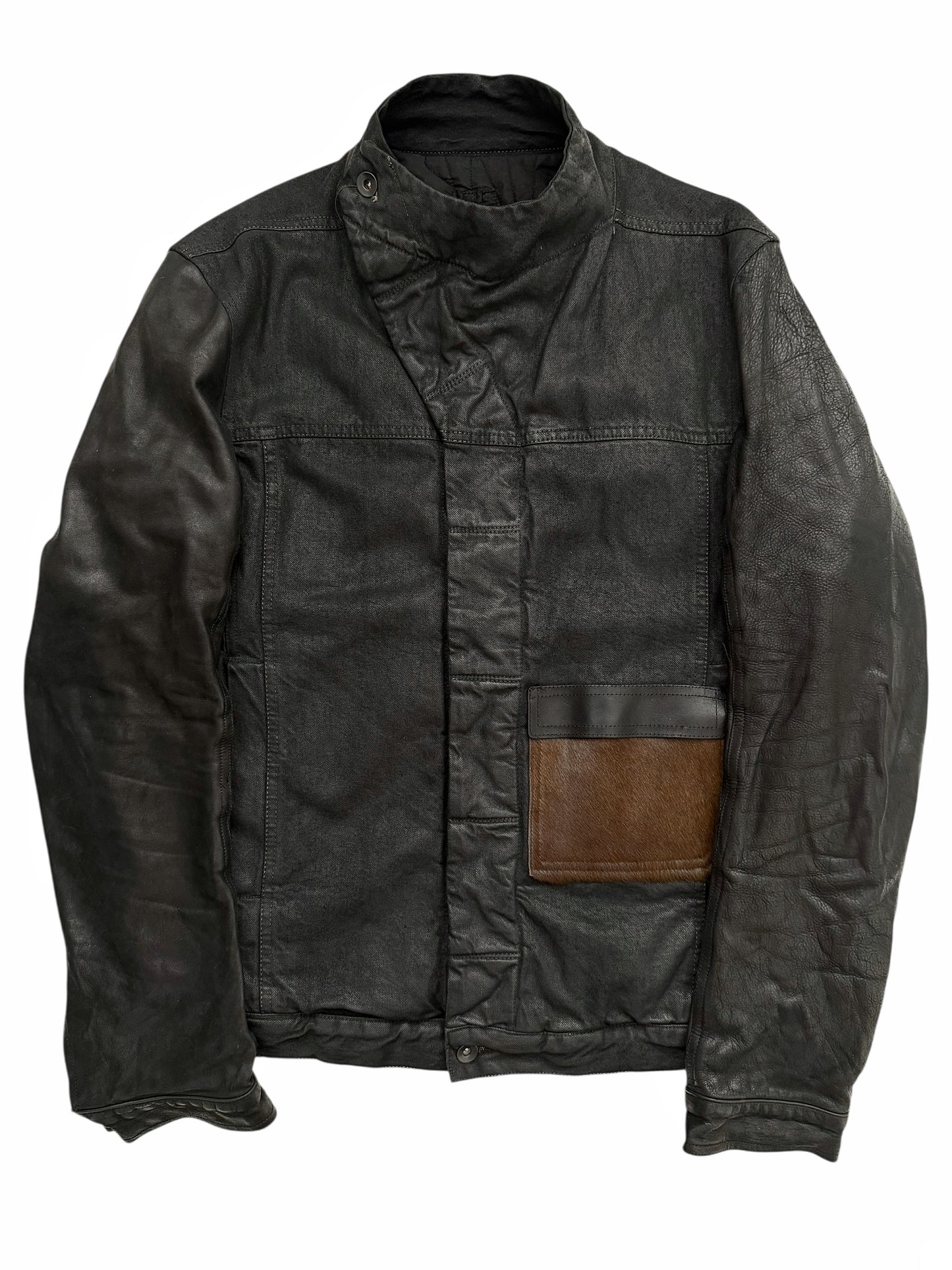 FW15 Slave Waxed Hybrid Cargo Pony Jacket