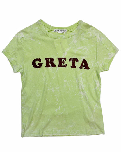 Greta Flocked Graphic Dye Mini Shirt