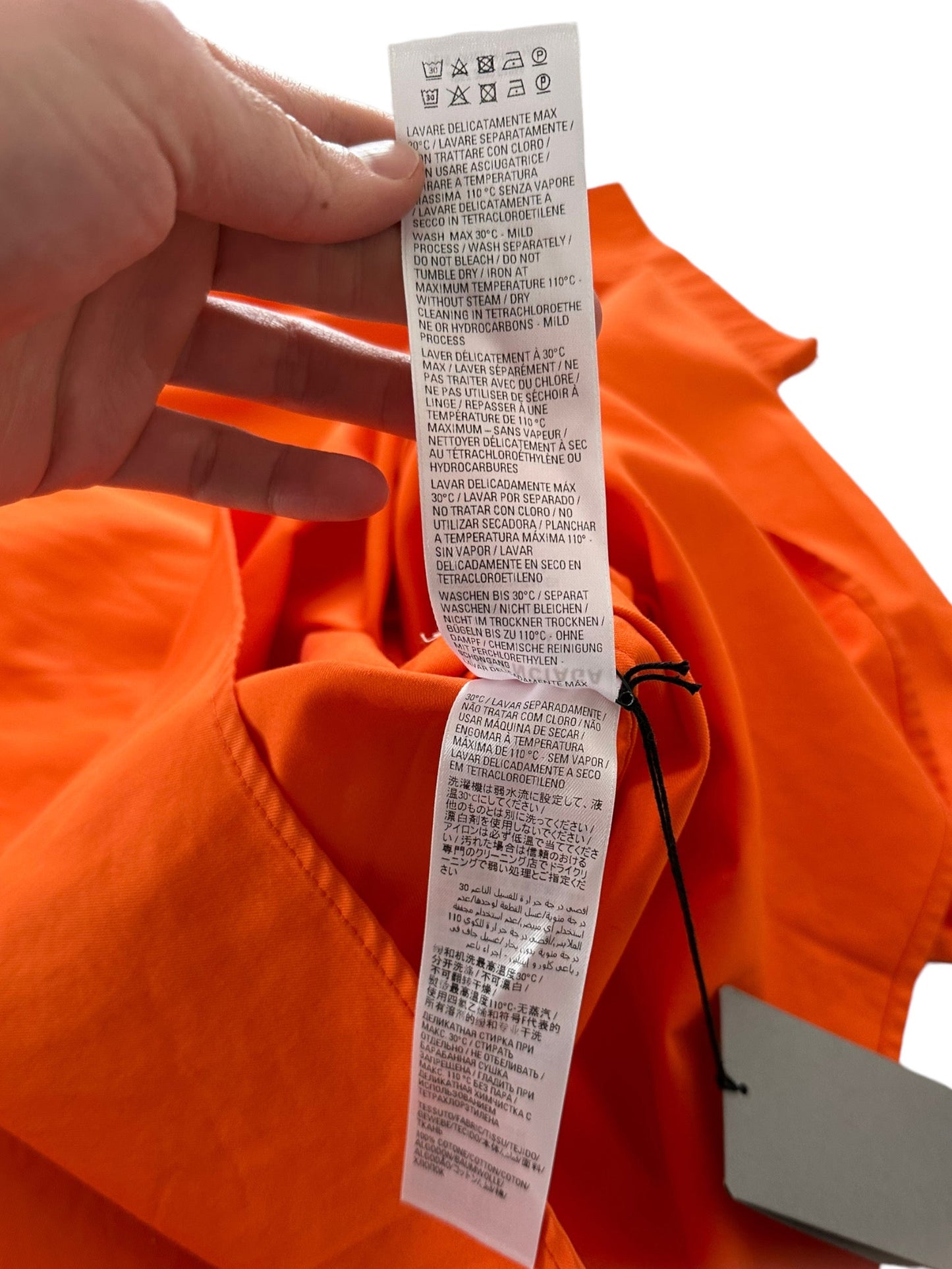 Oversized Heavy Orange Cargo Shirt