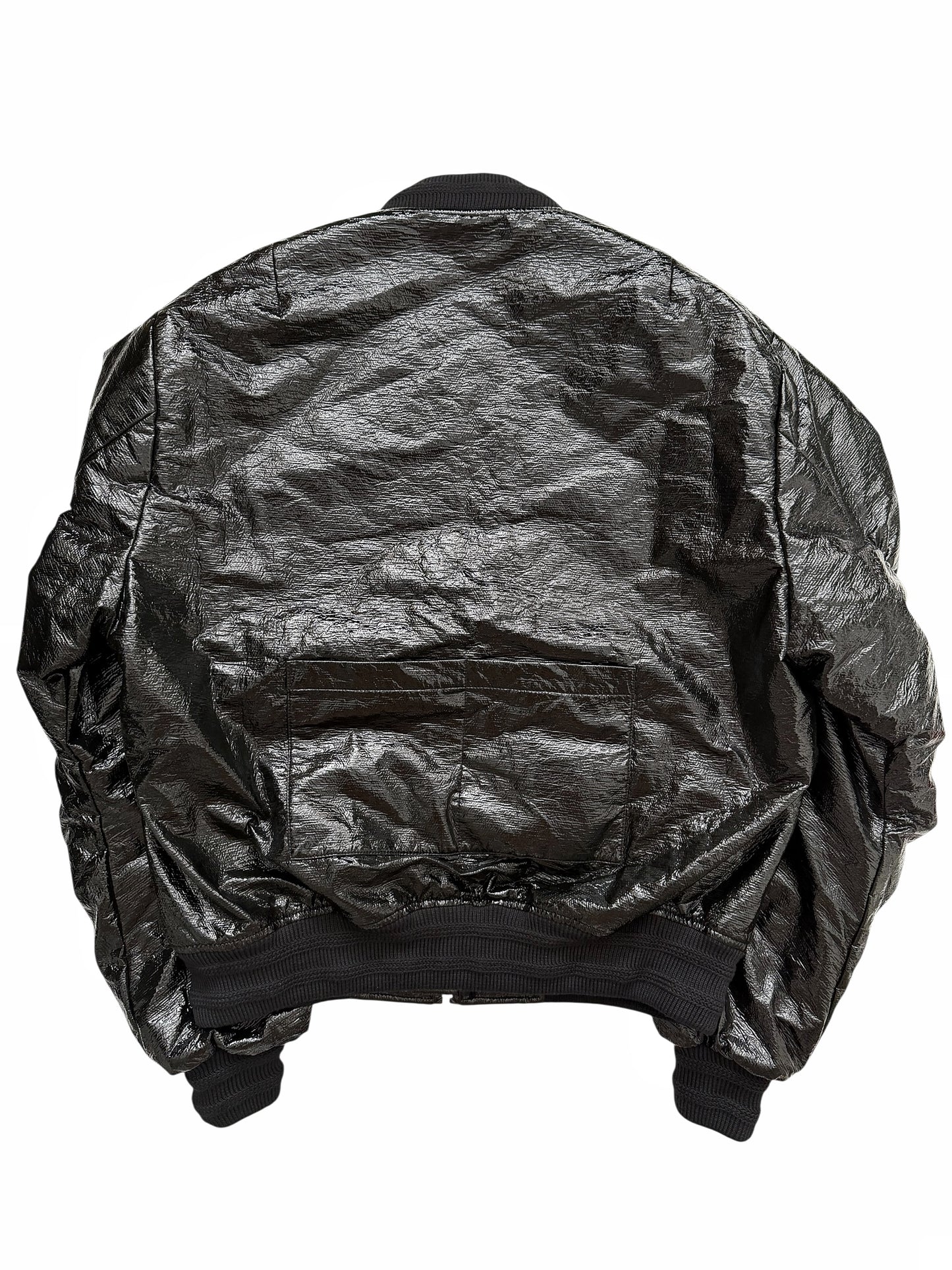 Skeleton Rib Cut Out Bomber Jacket