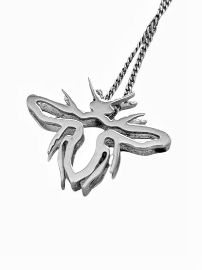 Hedi Slimane Sterling Silver Bee Necklace