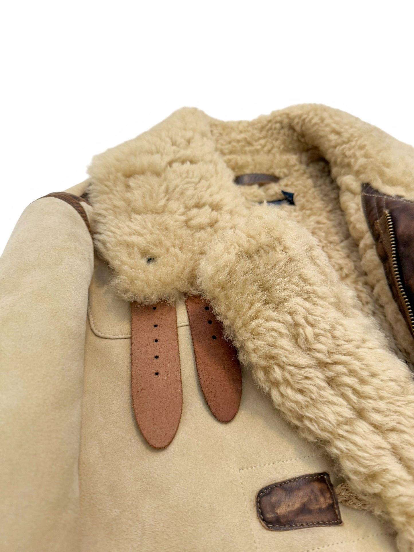 Sample Shearling Duffle Flight Coat