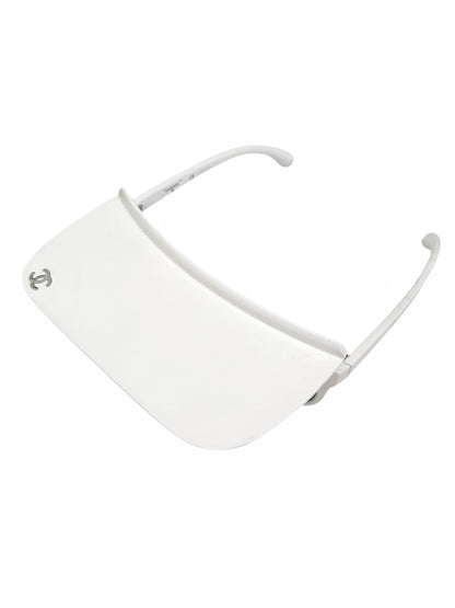 Visor Shield White Sunglasses