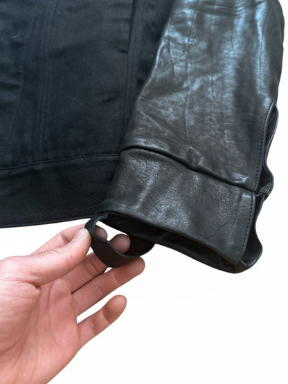 Tejana Horse Leather Trucker Parachute Jacket