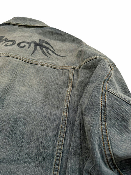 2024 Y2K Tattoo Oversized Wash Denim