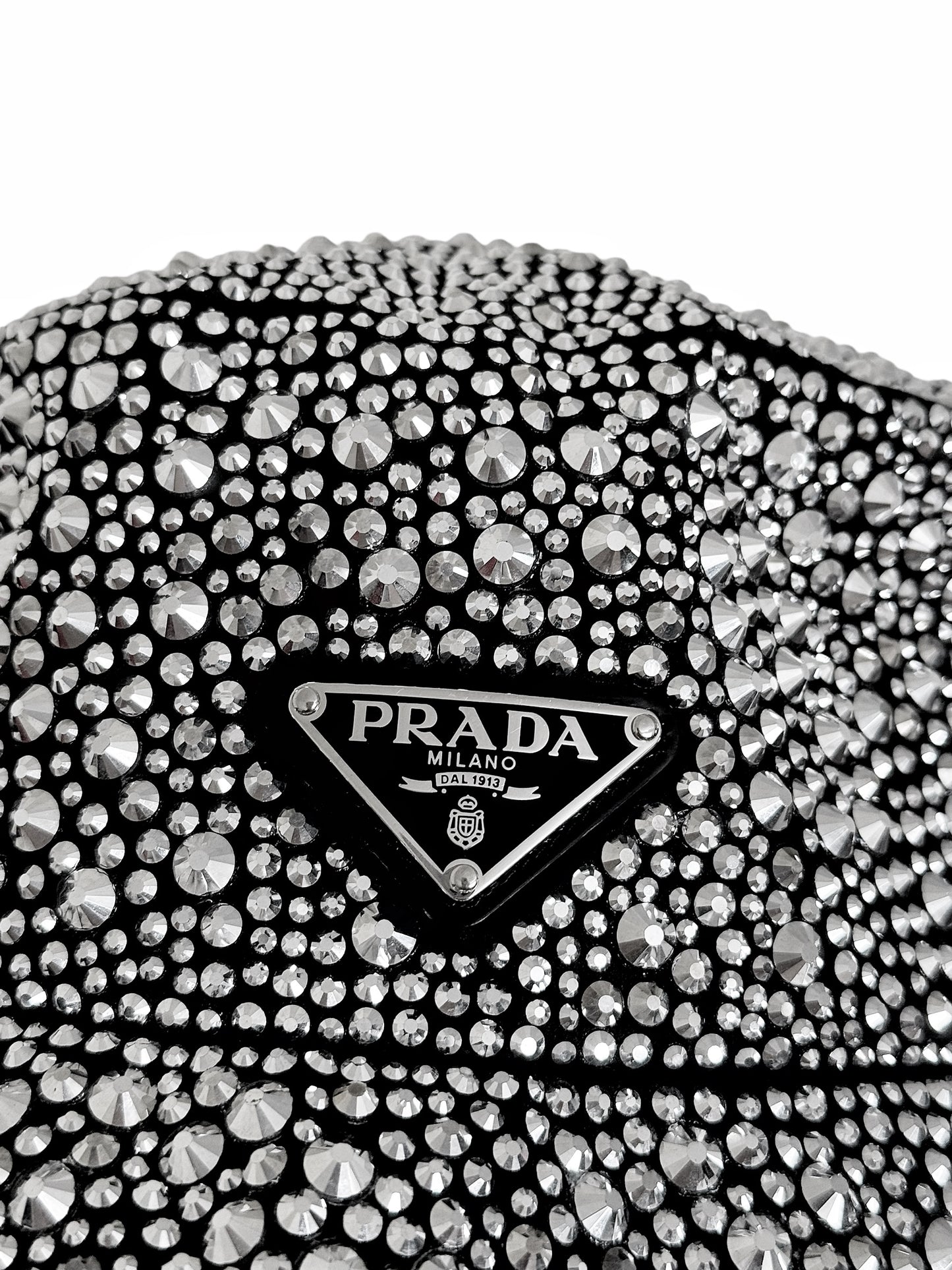 $2650 Crystal Covered Silk Satin Bucket Hat