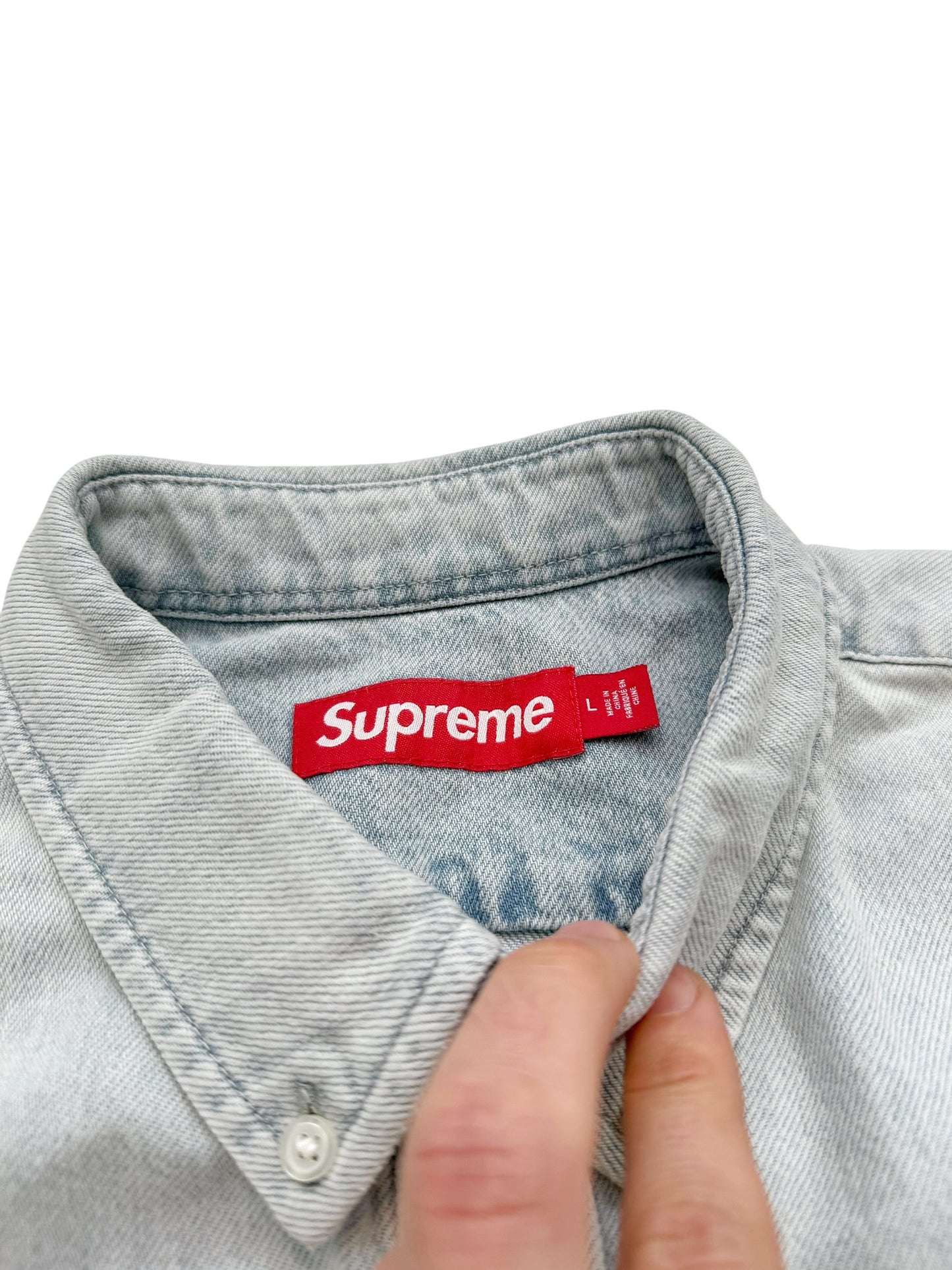 Denim Small Box Logo Shirt