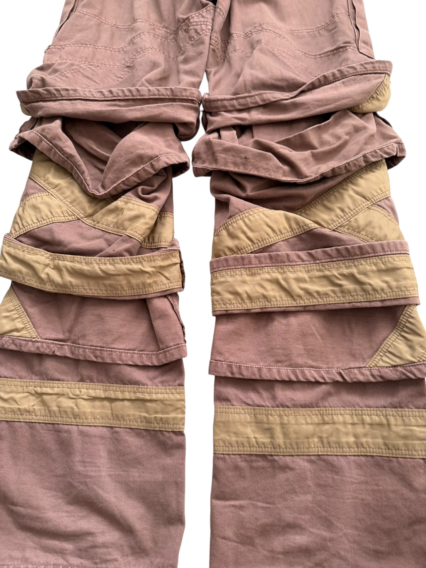 Brown Multi Cuff Cargos
