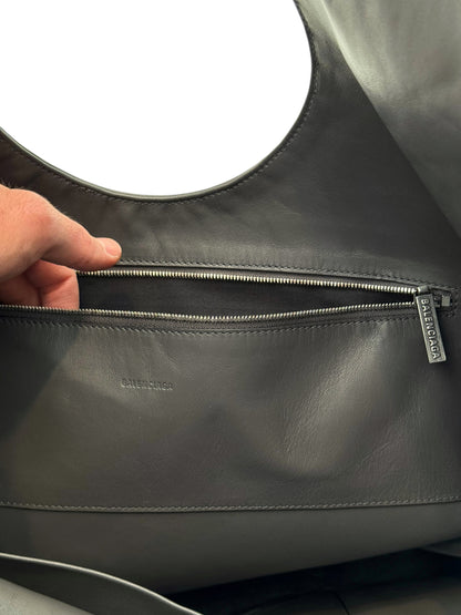 Grey Glove Leather Bag