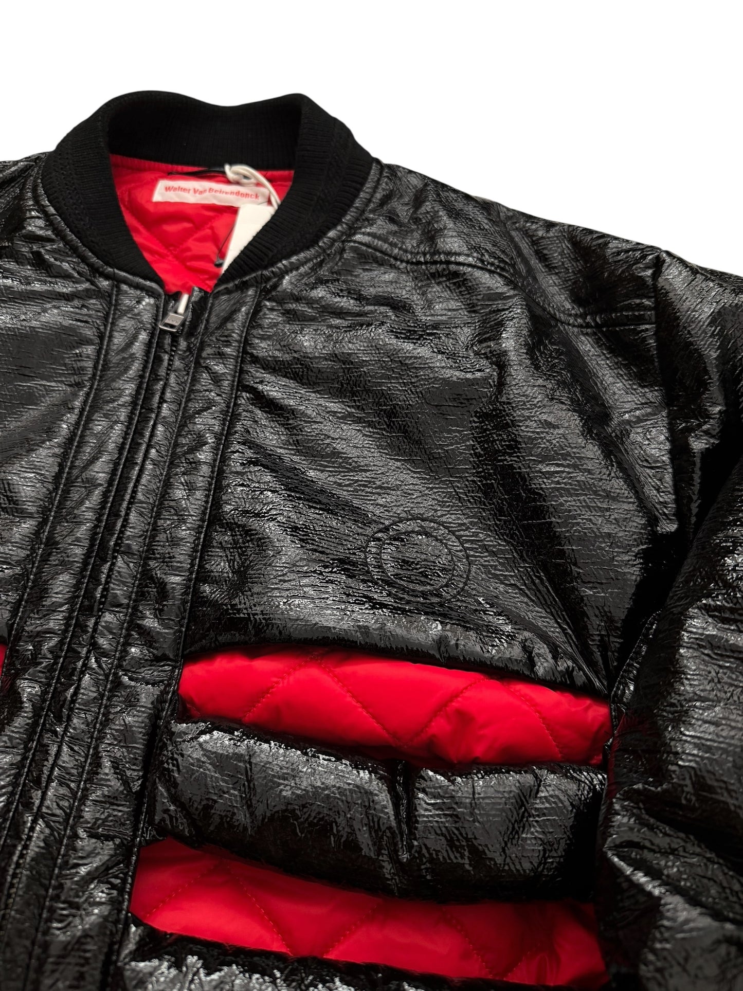 Skeleton Rib Cut Out Bomber Jacket